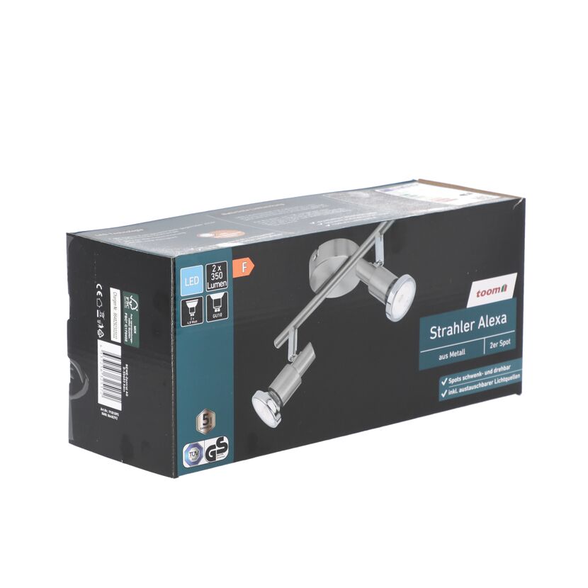 Verpackung des Toom Strahlers Alexa, 2er Spot