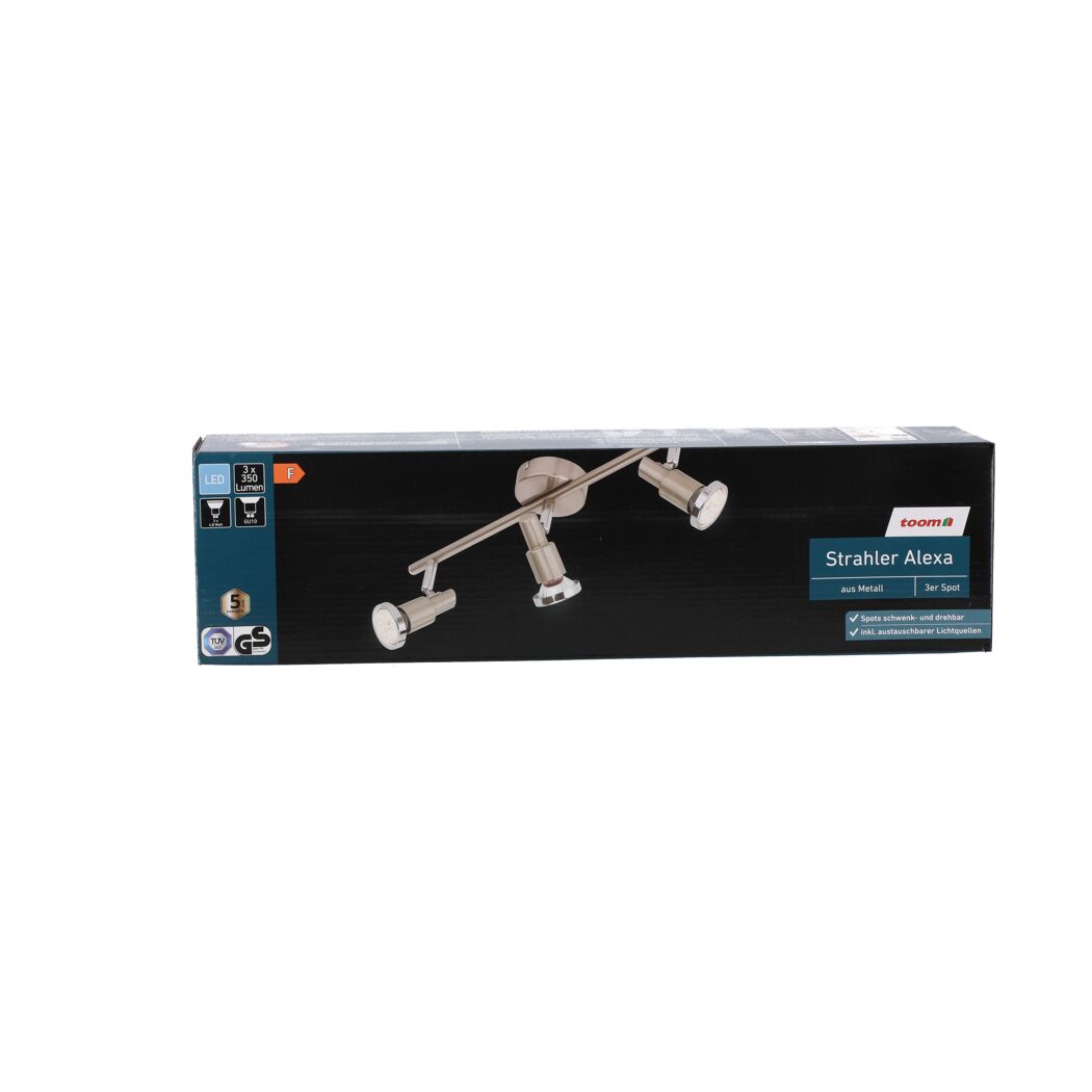 toom LED-Strahler Alexa, 3-flammig, in Verpackung