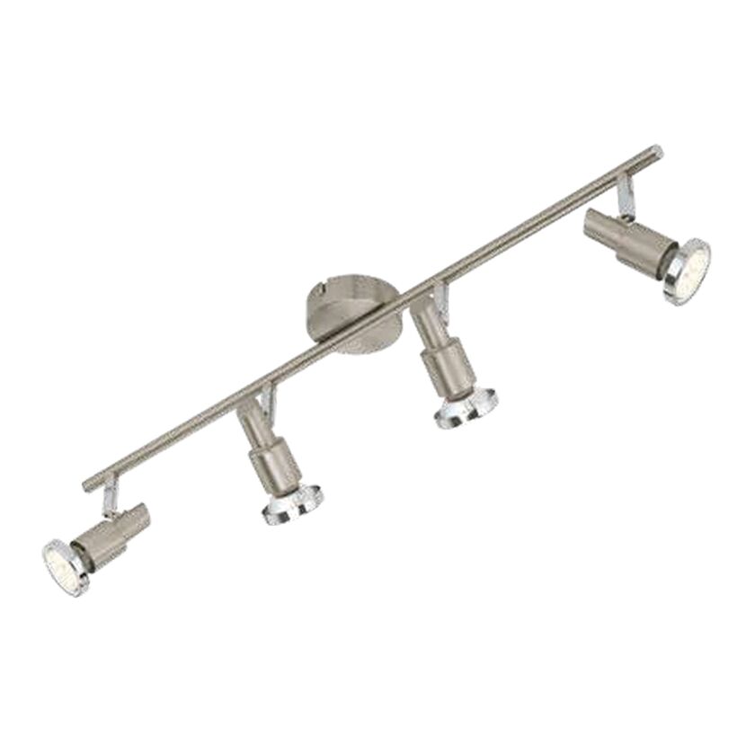 Vierflammiger LED-Strahler Alexa nickel matt