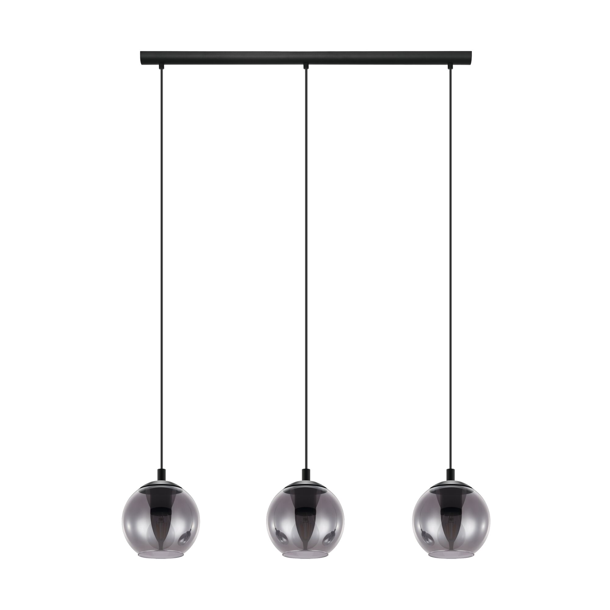 Pendelleuchte Ariscani mit drei Lampenschirmen