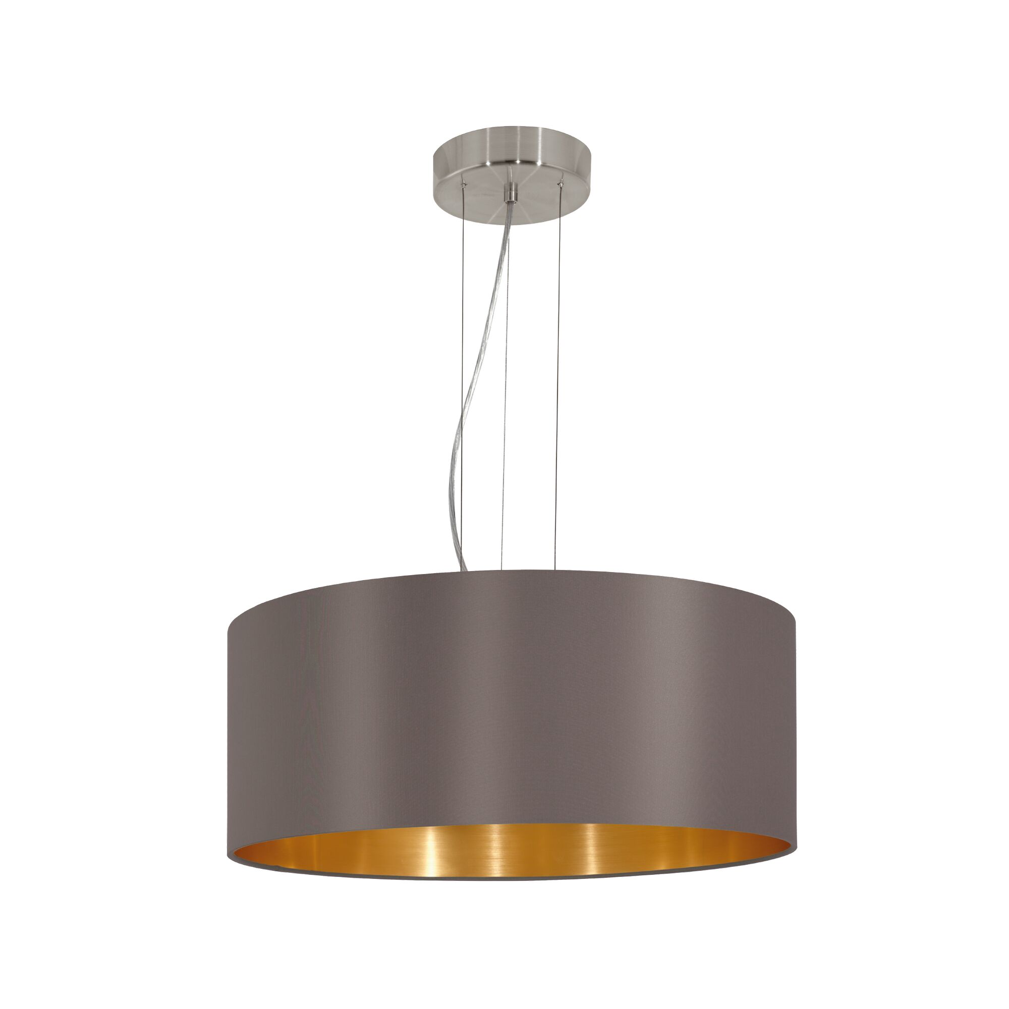 Hängeleuchte Maserlo cappuccino mit goldenem Innenleben