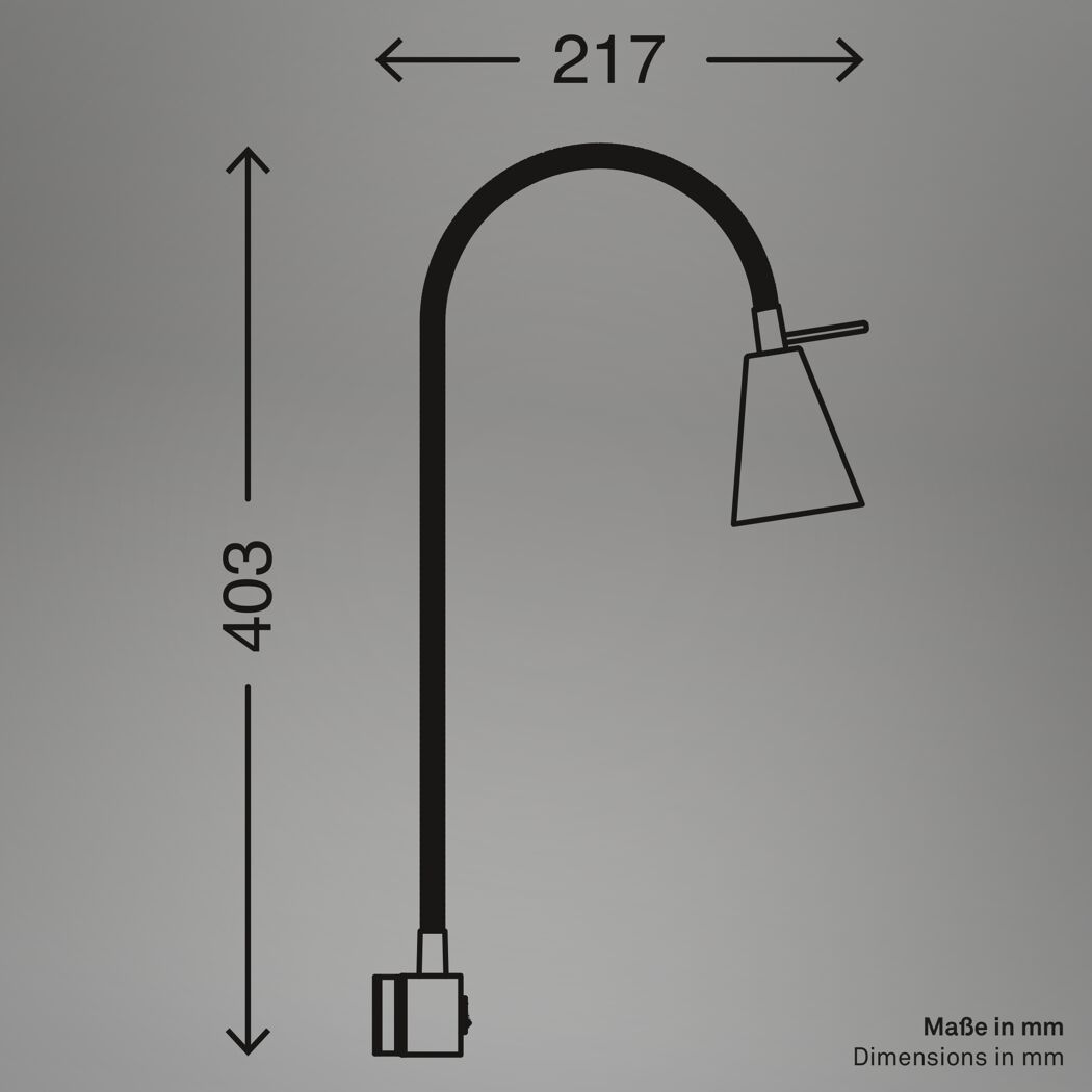 LED-Leselampe 'Tuso' GU10 5 W 400 lm warmweiß Ø 5,8 x 40,3 cm