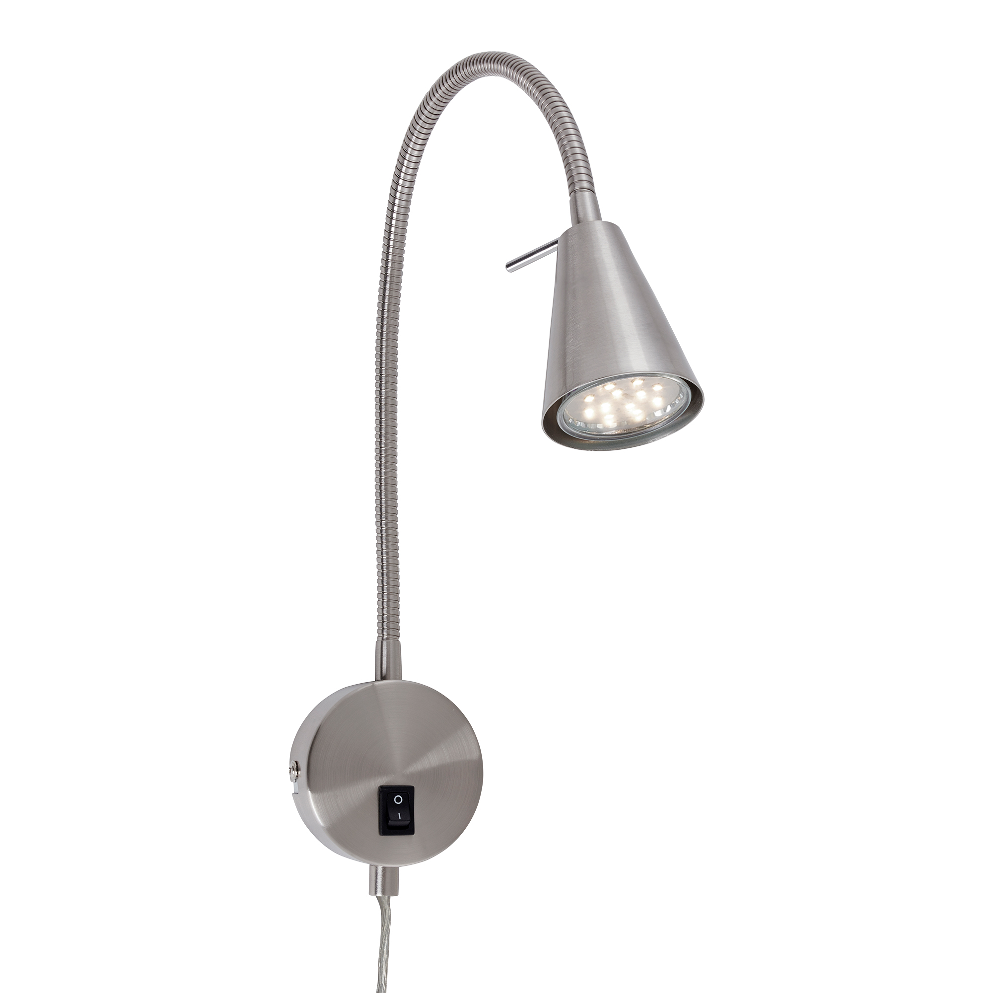LED-Leseleuchte 'Tusa' nickel matt 45 x 8 x 20,5 cm 400 lm