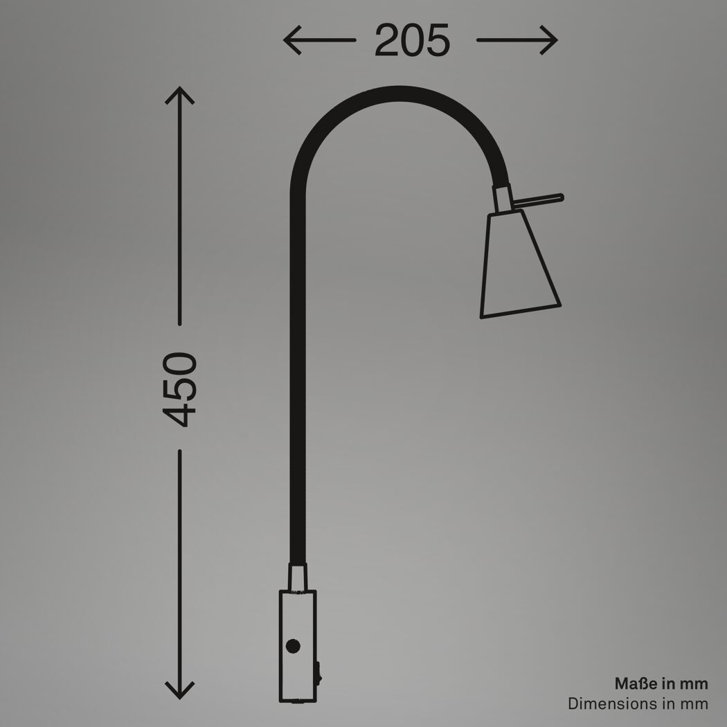 LED-Leselampe 'Tusa' GU10 5 W 400 lm warmweiß Ø 8 x 45 cm