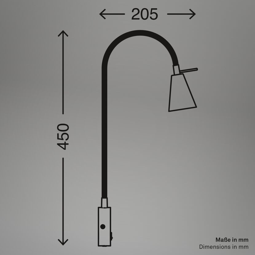 LED-Leseleuchte 'Tusa' weiß 45 x 8 x 20,5 cm 400 lm