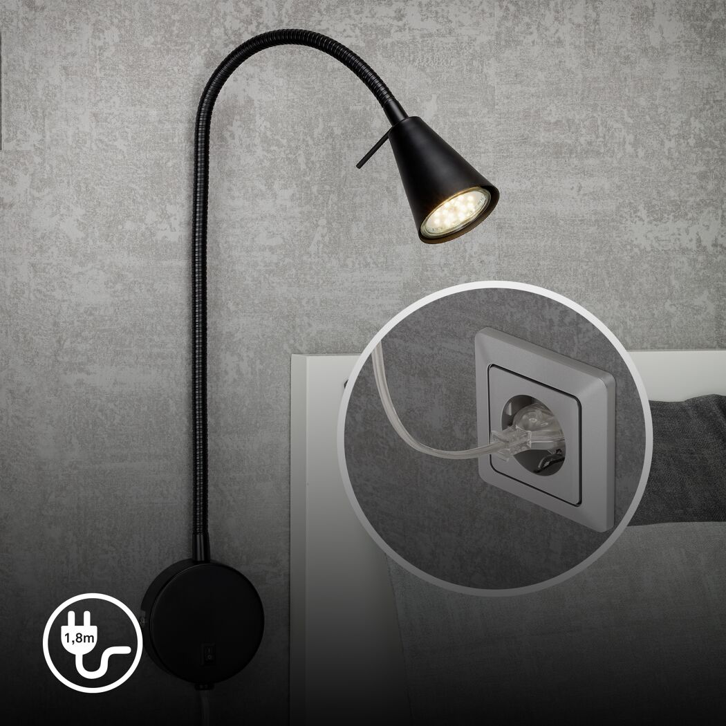 LED-Leselampe 'Tusa' GU10 5 W 400 lm warmweiß Ø 8 x 45 cm