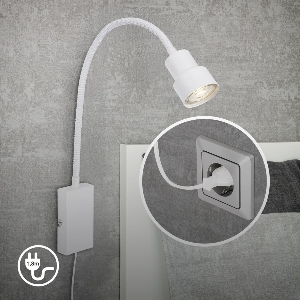 LED-Leselampe 'Tusi' GU10 5 W 400 lm warmweiß 6 x 5,8 x 69 cm