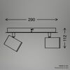 LED-Badspot 'Banyo' 2-flammig GU10 5 W 9,9 x 11,2 x 29 cm