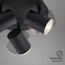 LED-Spotleuchte 'Banyo' schwarz Ø 21 x 11,2 cm 3-flammig