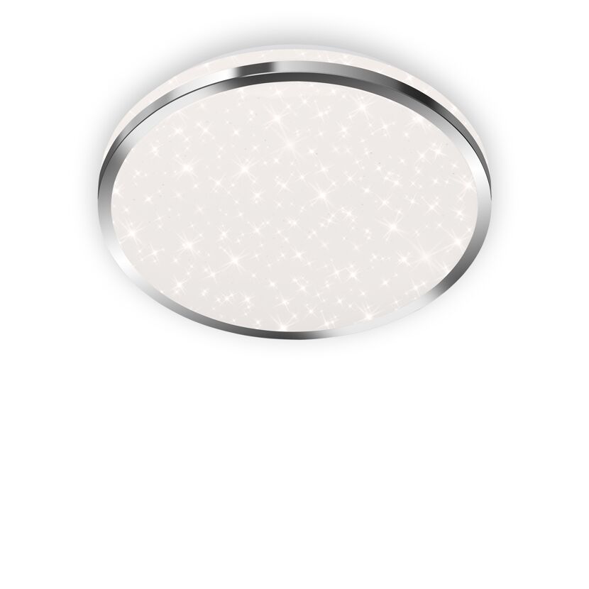 LED-Deckenleuchte 'Acorus' chromfarben/weiß Ø 28 x 7 cm 1200 lm, Sternenhimmeleffekt
