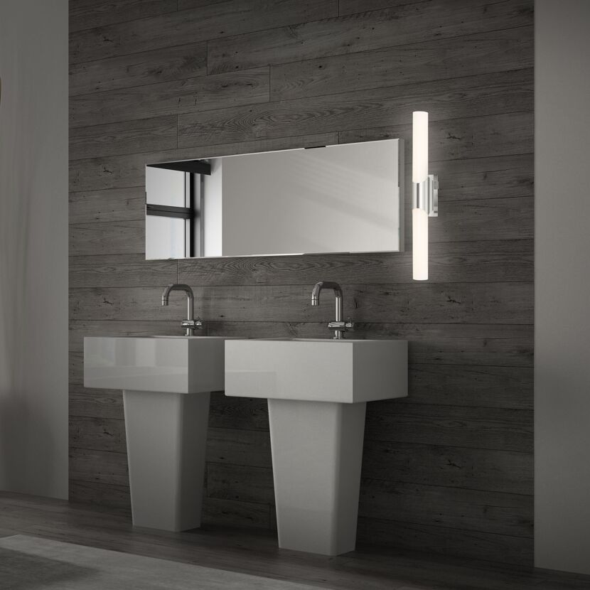 LED-Spiegelleuchte 'Klak' chromfarben/weiß 47 x 6,5 x 6,8 cm 1300 lm