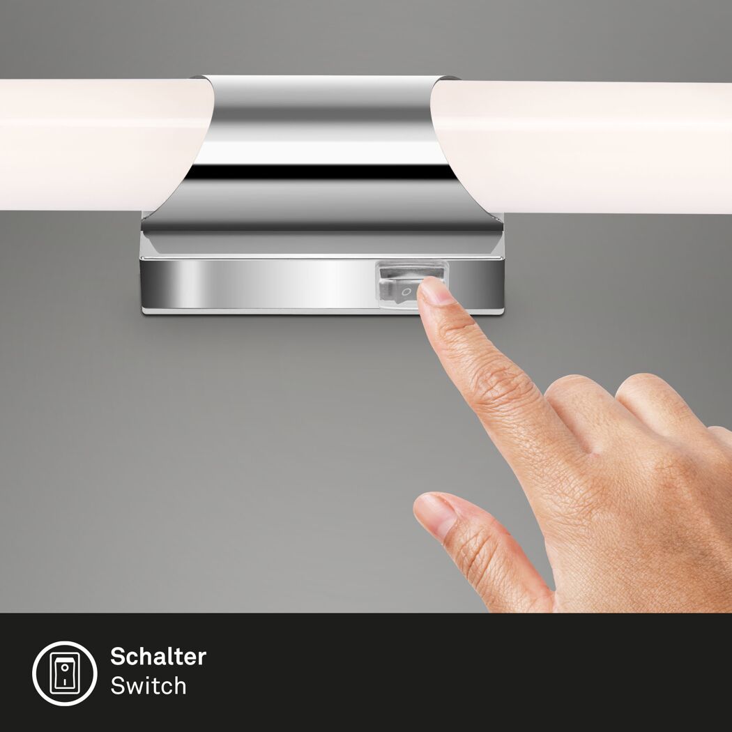 LED-Badwandleuchte 'Klak' 11 W 1300 lm neutralweiß 6,5 x 6,8 x 47 cm