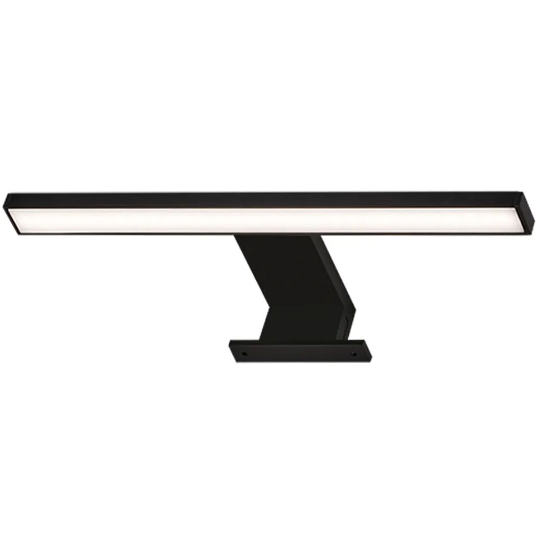 Schwarze LED-Spiegelleuchte Dun mit neutralweißem Licht.