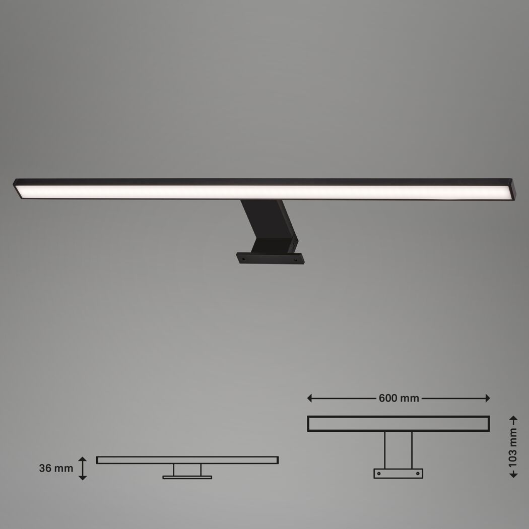 LED-Spiegelleuchte 'Dun' 8 W 780 lm neutralweiß 60 x 3,6 x 10,3 cm