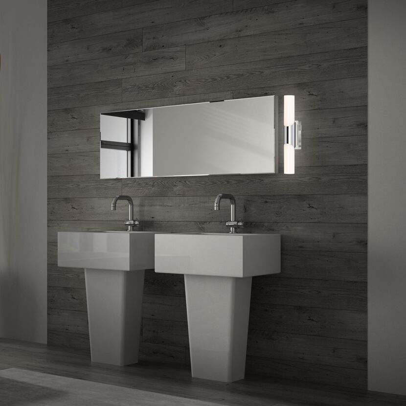 LED-Spiegelleuchte 'Klak' chromfarben/weiß 32 x 6,5 x 6,8 cm 700 lm