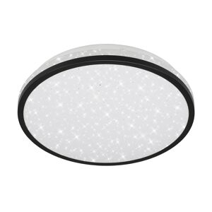 LED-Deckenleuchte 'Acorus' schwarz/weiß Ø 28 x 7 cm 1200 lm, Sternenhimmeleffekt