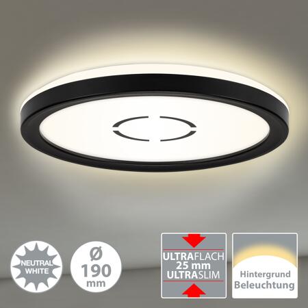 4. Bild von LED-Deckenleuchte 'Free' weiß/schwarz Ø 19 cm 1400 lm