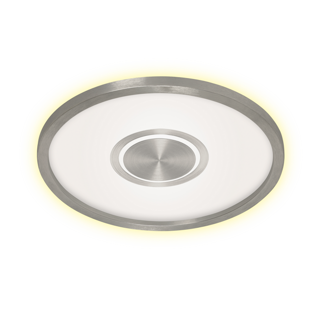 Bild von LED-Deckenleuchte 'Geo' nickelfarben matt Ø 42,5 cm 3000 lm