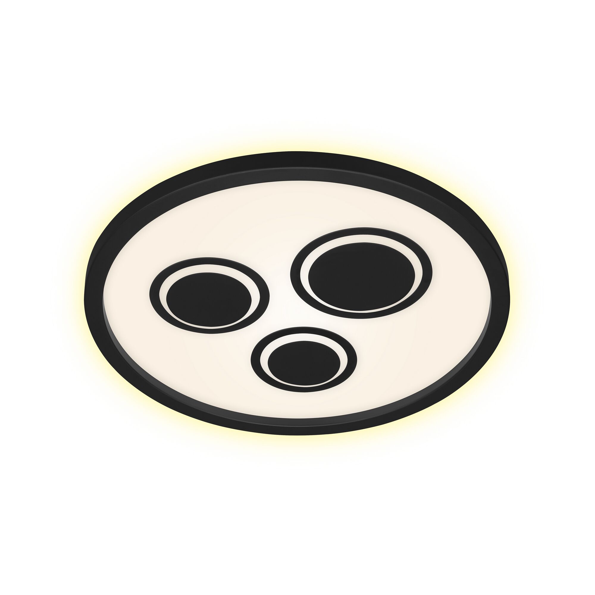 runde LED Deckenleuchte, schwarz-weiß