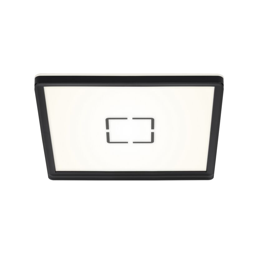 Schwarze, quadratische LED-Deckenleuchte