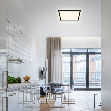 4. Bild von LED-Deckenleuchte 'Cadre' schwarz 42,2 x 42,2 cm 3000 lm