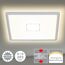 Ultraflache LED-Deckenleuchte, quadratisch, silberfarben, inkl. Hintergrundbeleuchtung