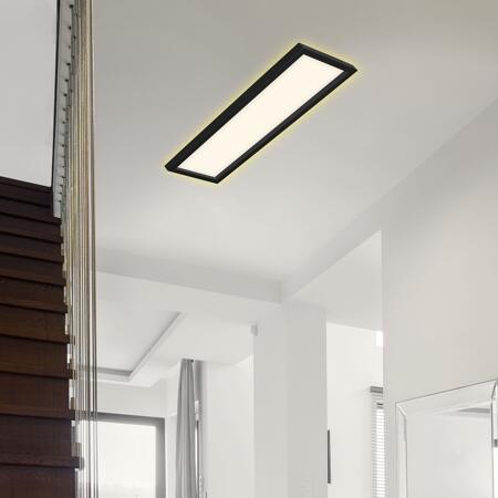 4. Bild von LED-Deckenleuchte 'Cadre' schwarz 20,2 x 58,2 cm 3000 lm