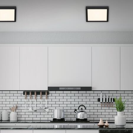 3. Bild von LED-Deckenleuchte 'Fire' schwarz 21 W 2000 lm