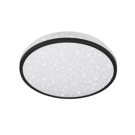 2. Bild von LED-Deckenleuchte 'Tepi' weiß/schwarz Ø 28 x 7 cm, mit Bewegungsmelder und Sterneneffekt