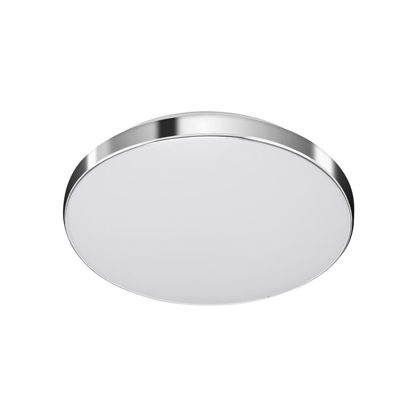 LED-Deckenleuchte 'Newa' weiß/chromfarben Ø 29 x 6,3 cm, mit Bewegungsmelder