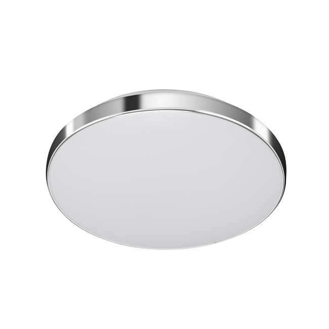 Bild von LED-Deckenleuchte 'Newa' weiß/chromfarben Ø 29 x 6,3 cm, mit Bewegungsmelder