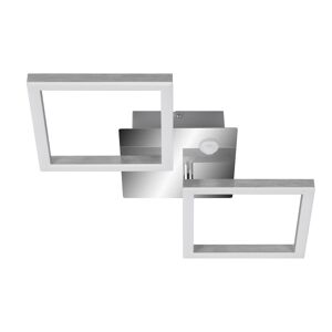 LED-Deckenleuchte 'Frame' chrom/aluminium 47 x 22,6 x 7,4 cm, mit Bewegungsmelder