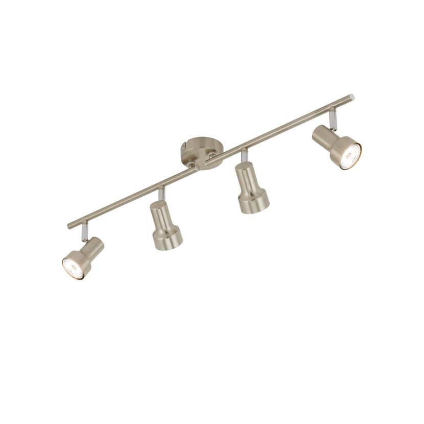 Vierflammiger LED-Strahler Klara in Nickel matt