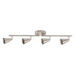 LED-Deckenleuchte 'Ines' silbern 4-flammig 60 x 16,6 x 5,8 cm