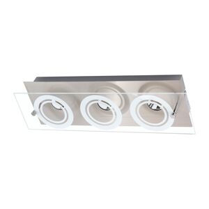 LED-Deckenleuchte 'Leonie' silbern 3-flammig 38 x 12 x 7 cm