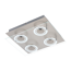 LED-Deckenleuchte 'Leonie' silbern 4-flammig 33 x 33 x 7 cm