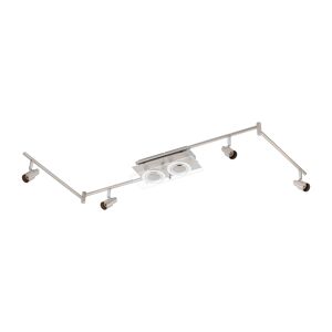 LED-Deckenleuchte 'Leonie' silbern 6-flammig 153 x 27 x 17,5 cm