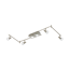 LED-Deckenleuchte 'Leonie' silbern 6-flammig 153 x 27 x 17,5 cm