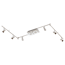 LED-Deckenleuchte 'Leonie' silbern 8-flammig 190 x 27 x 13,5 cm