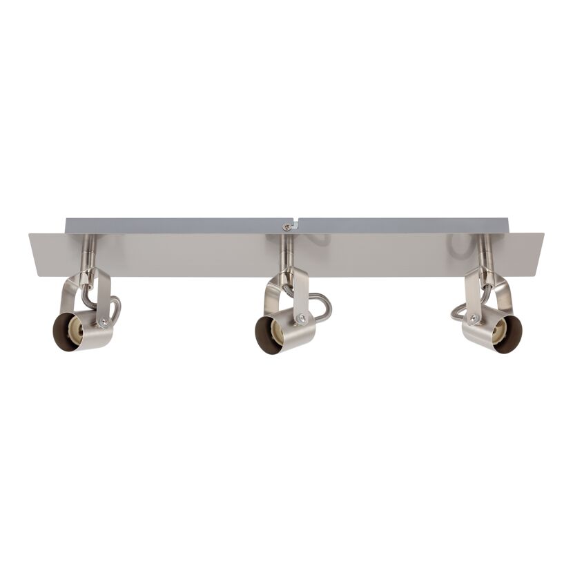 Dreiflammiger LED-Strahler Nika in Nickel-matt