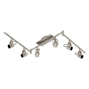 LED-Deckenleuchte 'Nika' silbern 6-flammig 120 x 20 x 17,7 cm