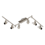LED-Deckenleuchte 'Nika' silbern 6-flammig 120 x 20 x 17,7 cm