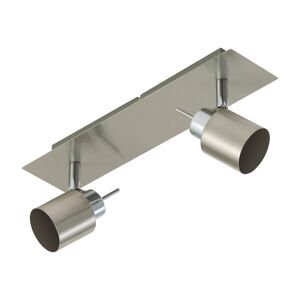 LED-Deckenleuchte 'Paula' silbern 2-flammig 32 x 11 cm