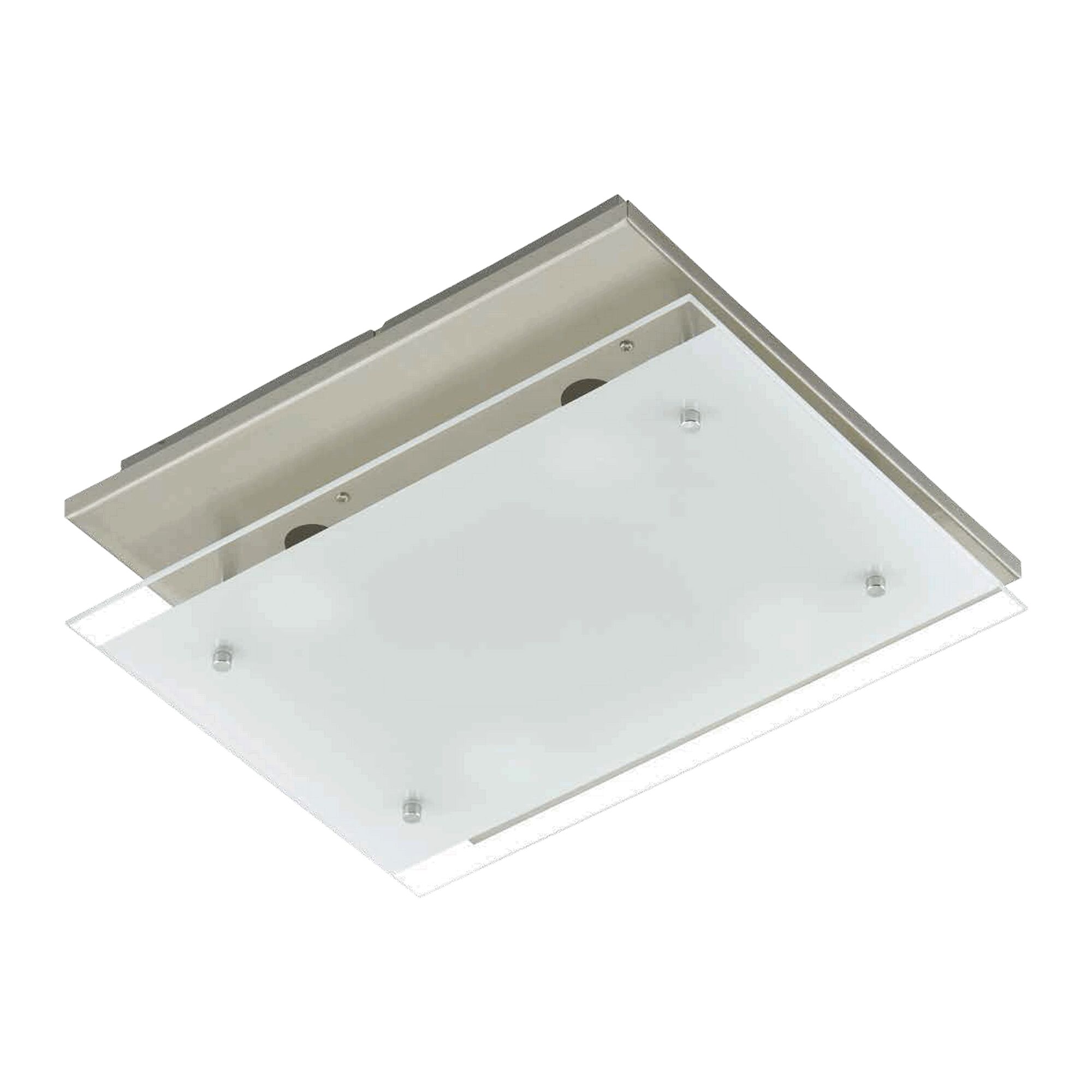 Deckenleuchte Olivia mit satinierter Glasplatte