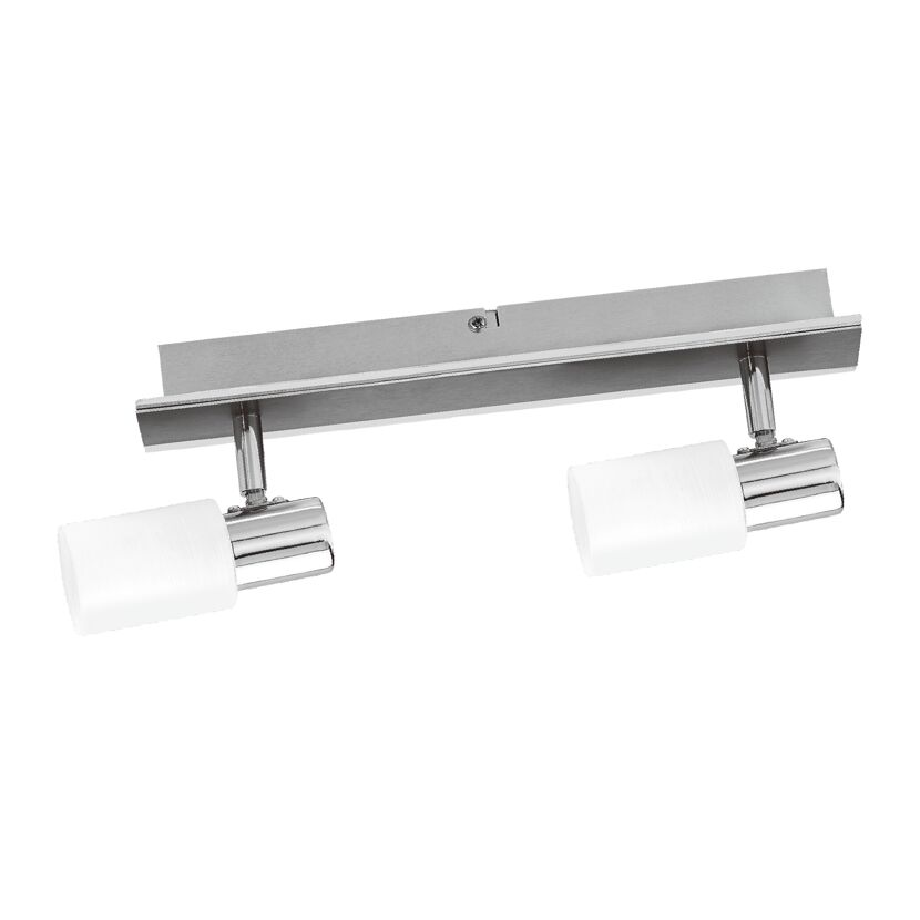 LED-Deckenleuchte 'Lara' silbern 2-flammig