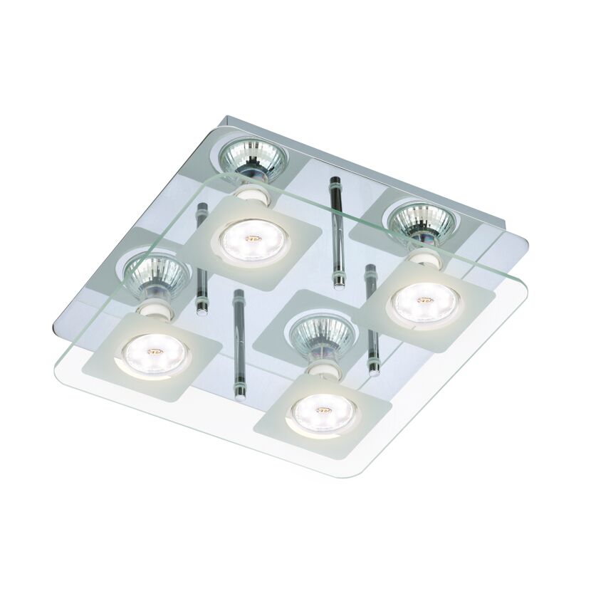 LED-Deckenleuchte Cosima mit vier Strahlern