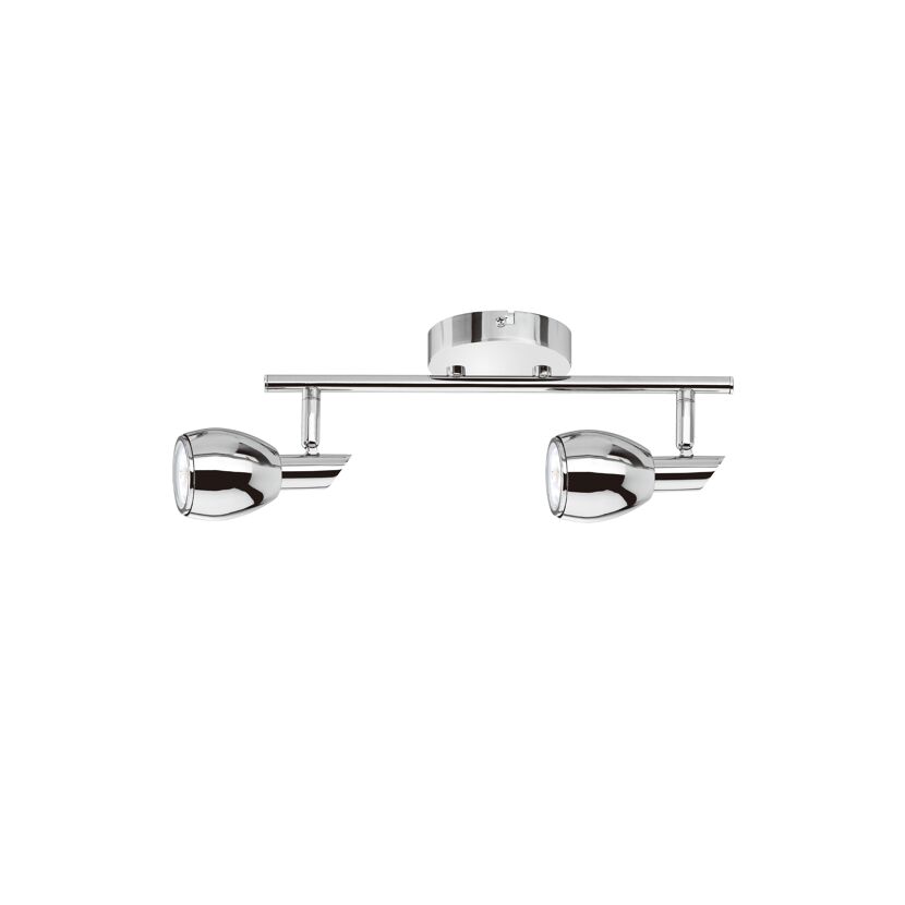 Zweiflammiger LED-Strahler Nora in Chrom