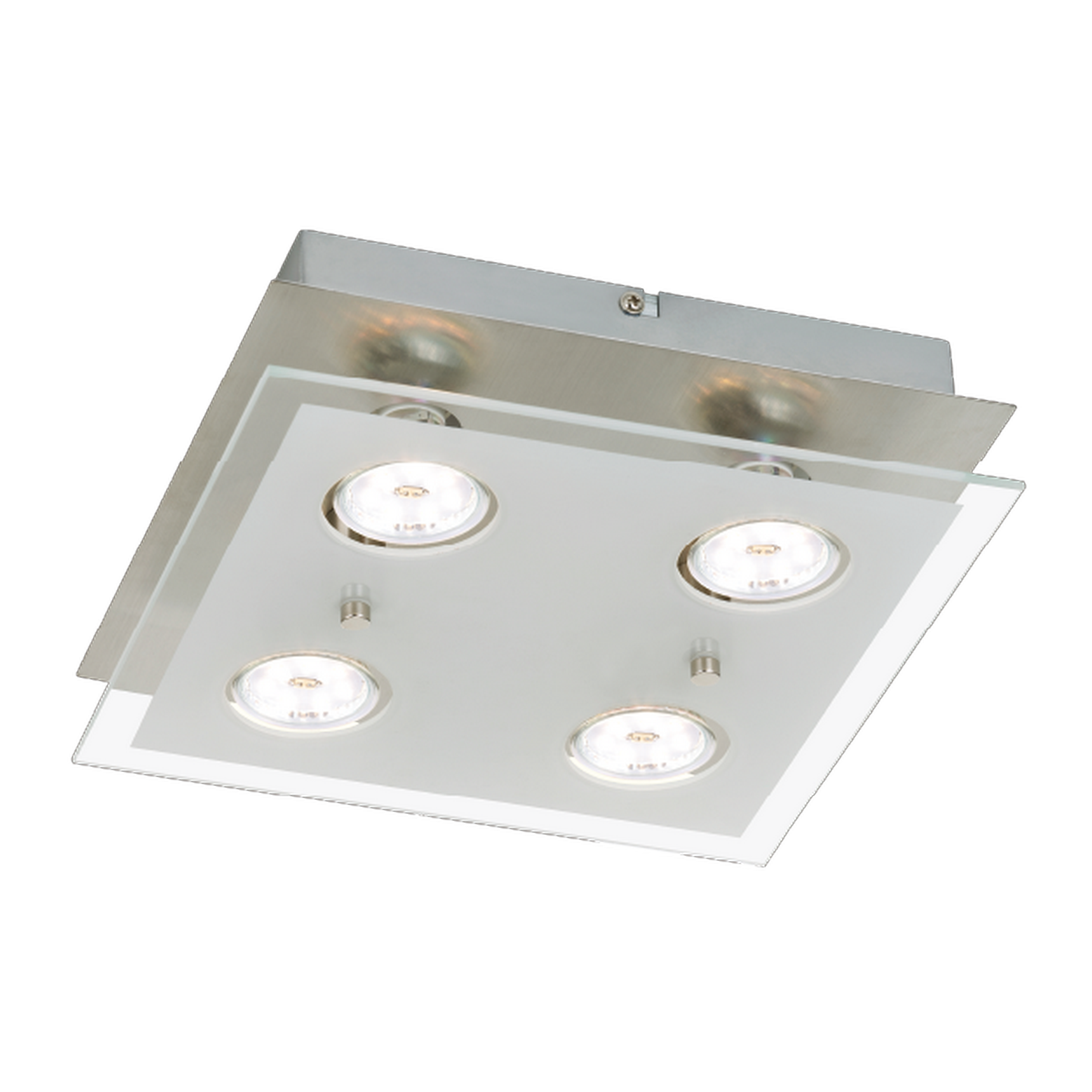 LED-Deckenleuchte 'Elisa' silbern 4-flammig