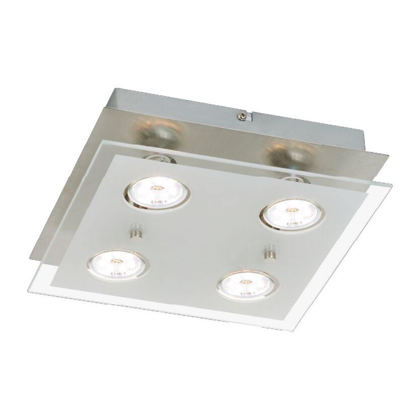 LED-Deckenleuchte 'Elisa' silbern 4-flammig