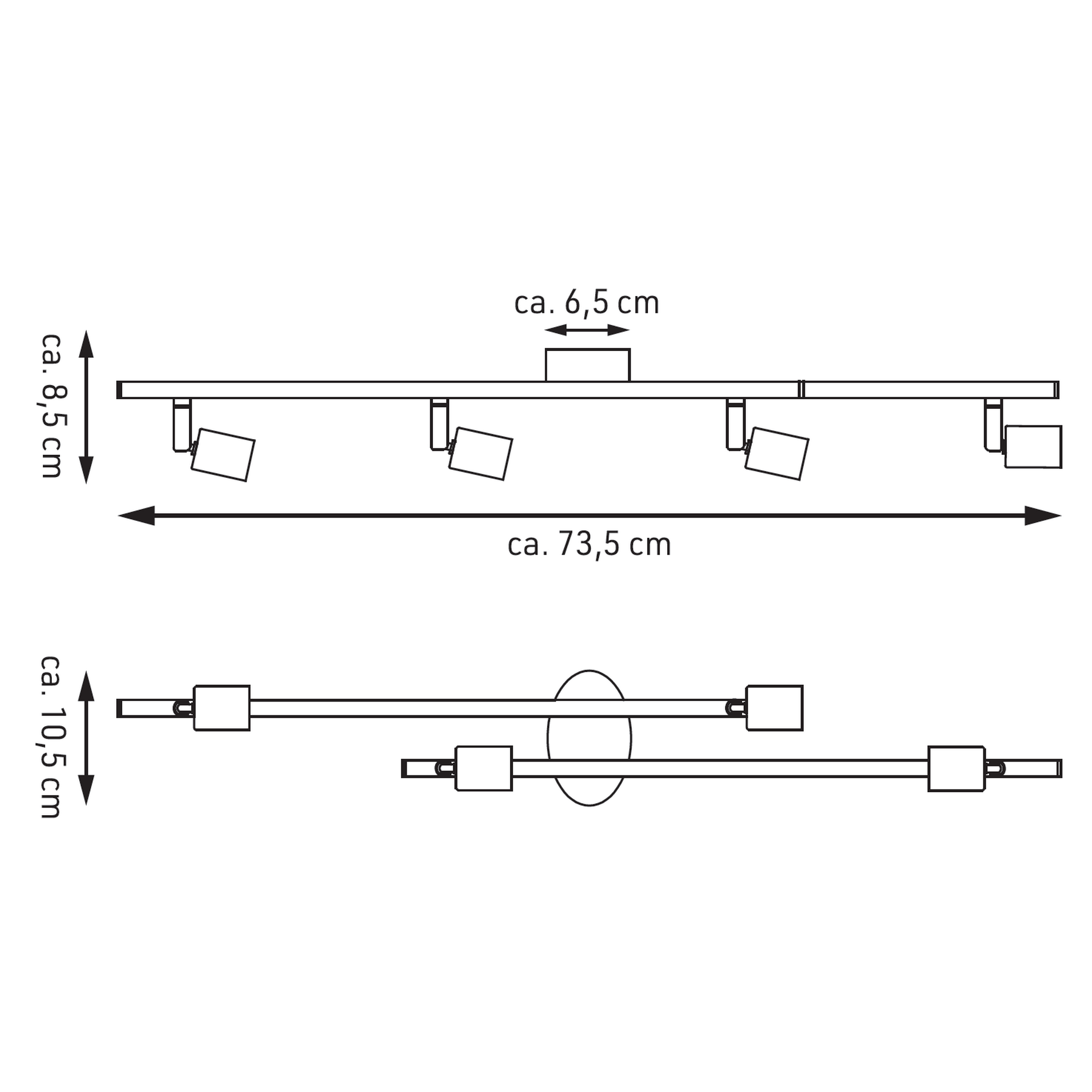 Wohnraumstrahler 'Laura' 4-flammig